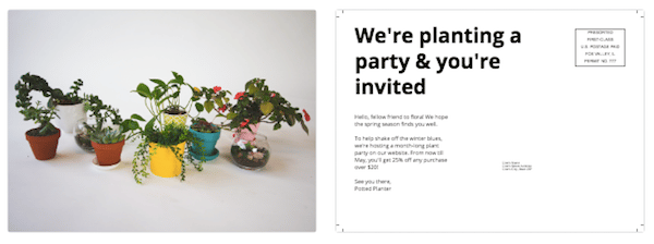 Postcard Campaign with MailChimp