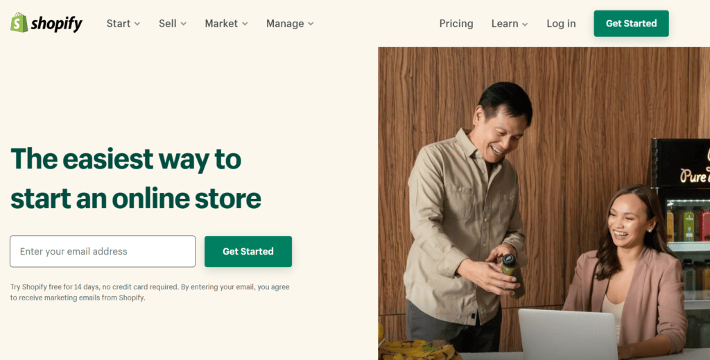 Shopify Homepage