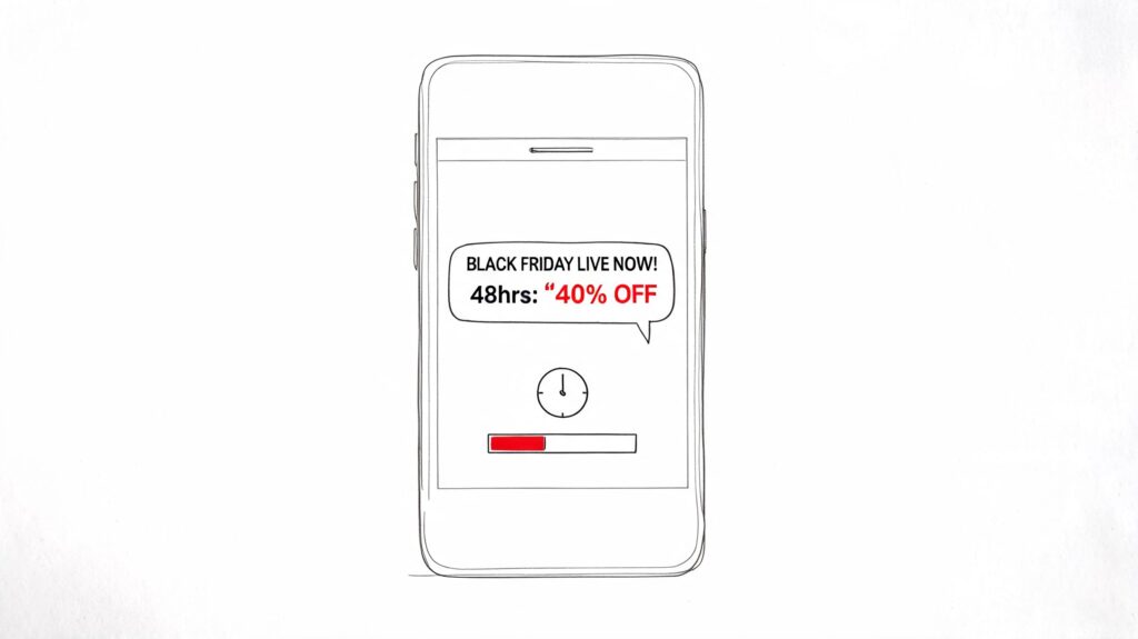 Black Friday Message Promotion Notification