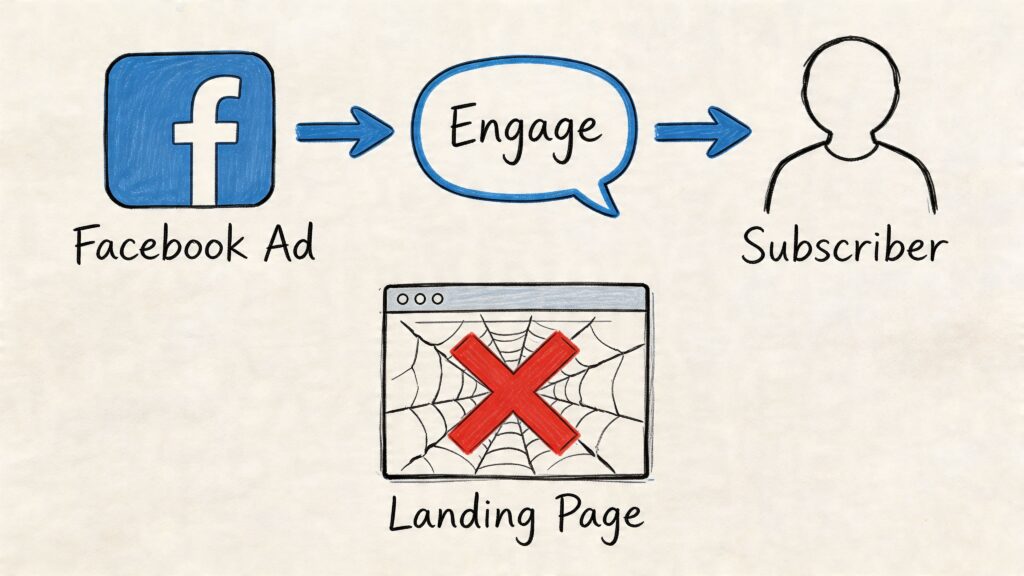 Facebook Ads Newsletter Engagement Diagram