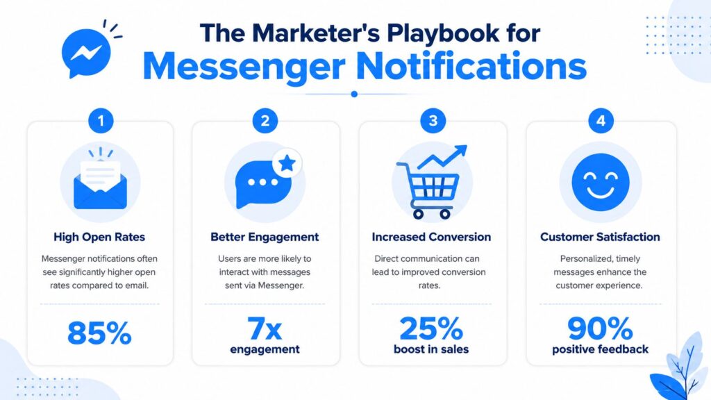Notifications on Messenger Marketing Infographic