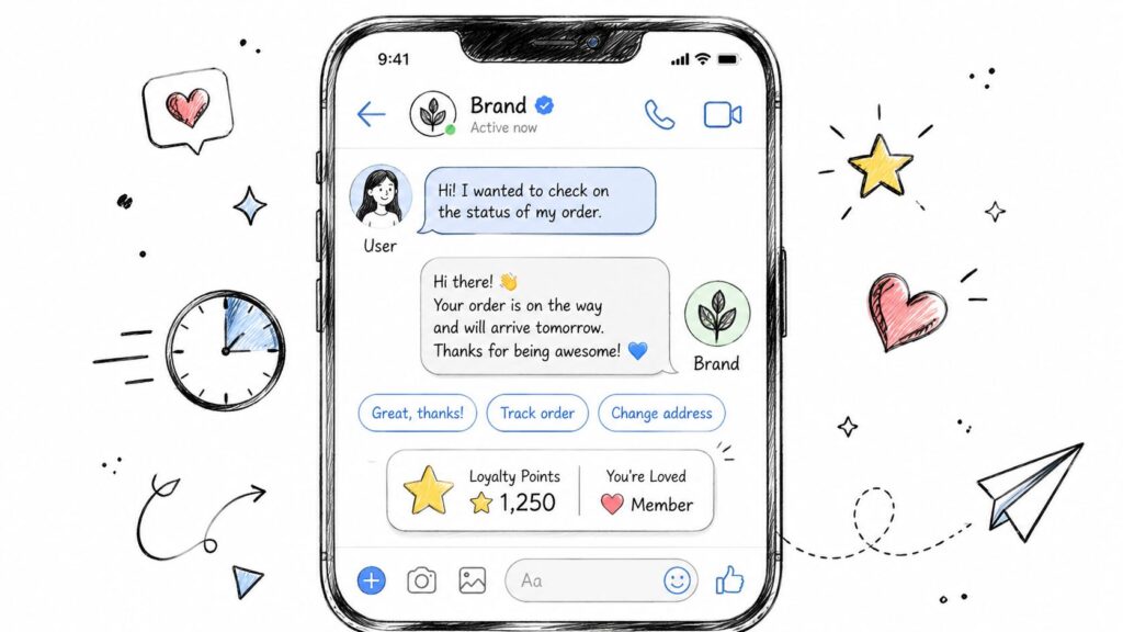 Facebook Messenger Customer Service Chat Interface