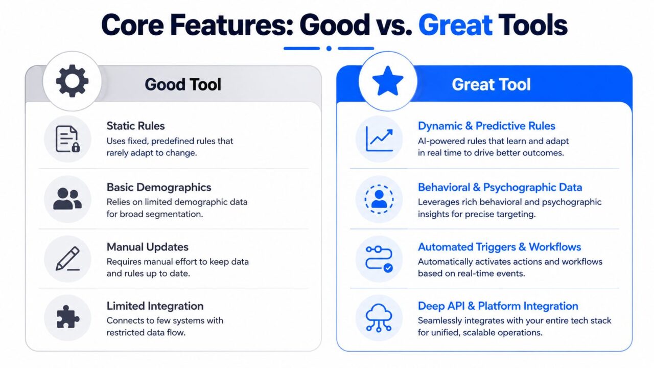 Audience Segmentation Tool Feature Comparison
