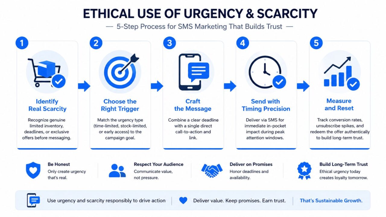 SMS Marketing Best Practices Urgency Scarcity Process
