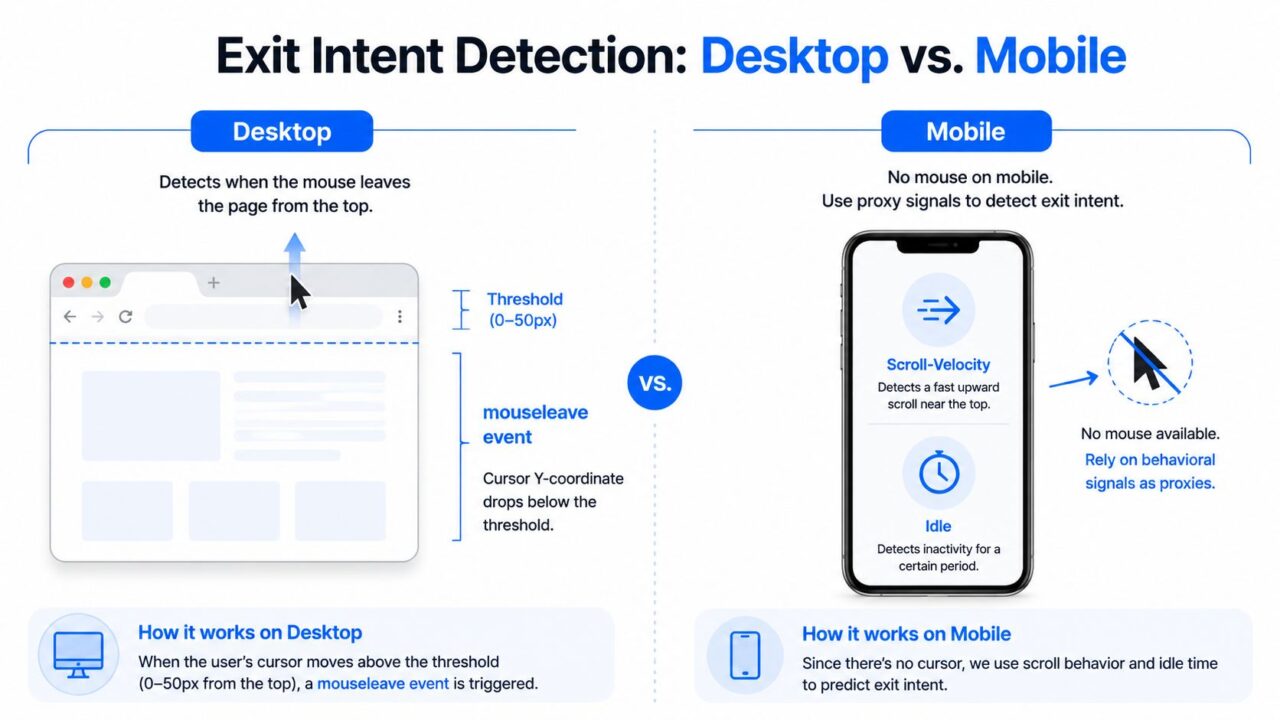 Exit Intent Popup Detection Methods